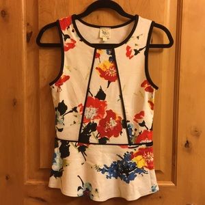 Floral peplum top